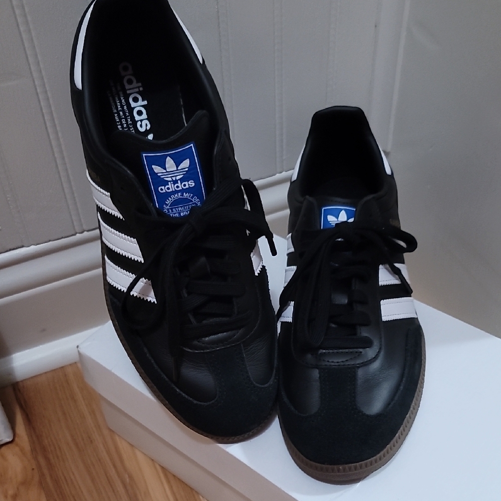 Adidas Black and White Sneakers with Classic Design